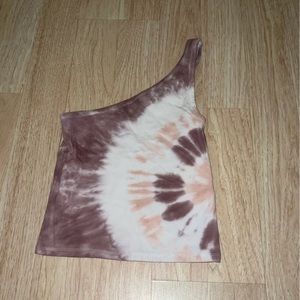 tie dye one shoulder